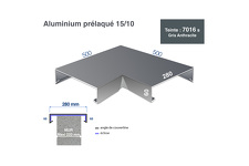 Angle sortant/rentrant pour couvertine 28 cm RAL 7016 satiné