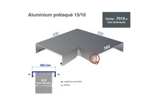 Angle sortant/rentrant pour couvertine 36 cm RAL 7016